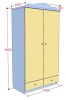Kleiderschrank farbig