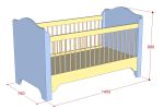 Kinderbett farbig